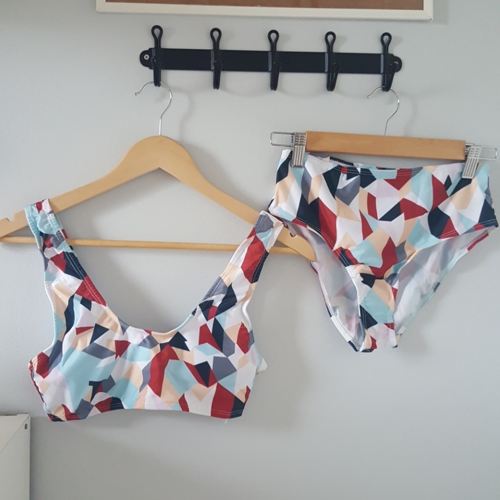 NEVER WORN. High waisted bikini set!